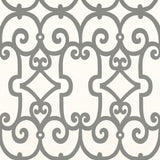 Schumacher Manor Gate Charcoal Wallpaper