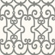 Schumacher Manor Gate Charcoal Wallpaper