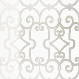 Schumacher Manor Gate Silver Wallpaper