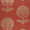 Schumacher Ottoman Flower Paprika Wallpaper