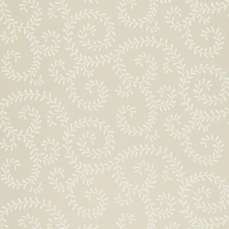 Schumacher Leafy Scroll Bone Wallpaper