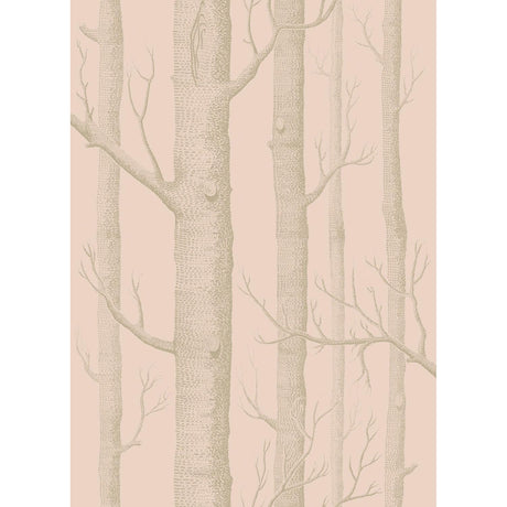 Cole & Son WOODS PINK/GILVER Wallpaper