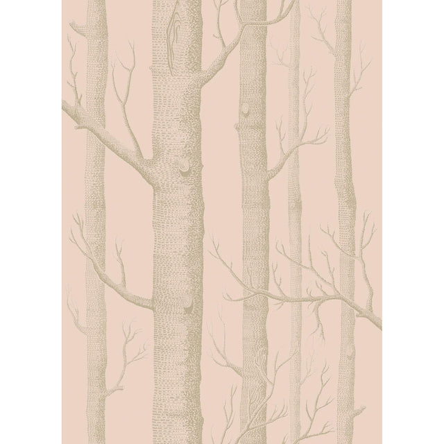 Cole & Son WOODS PINK/GILVER Wallpaper