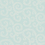Schumacher Leafy Scroll Sky Wallpaper