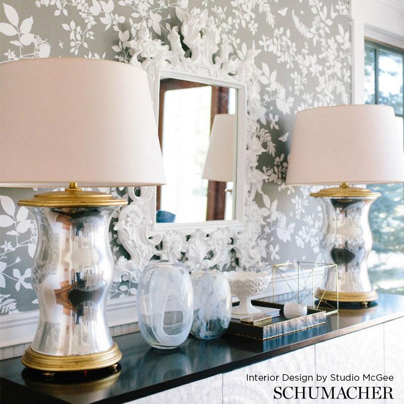 Schumacher Shadow Vine Bone Wallpaper