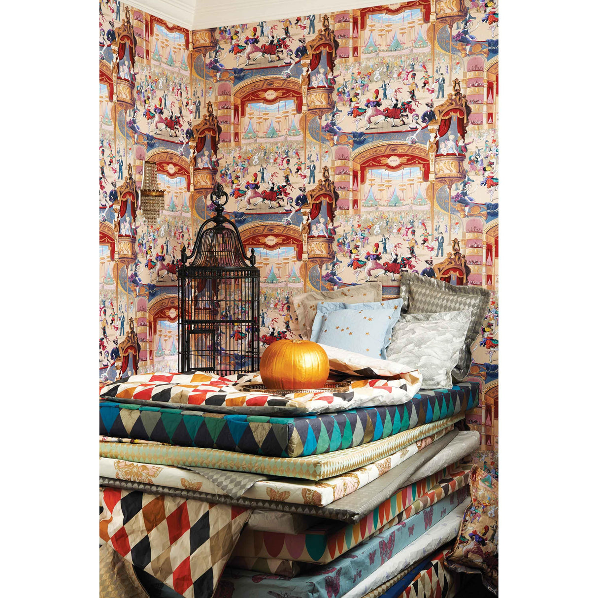 Cole & Son CABARET RED & YELLOW Wallpaper