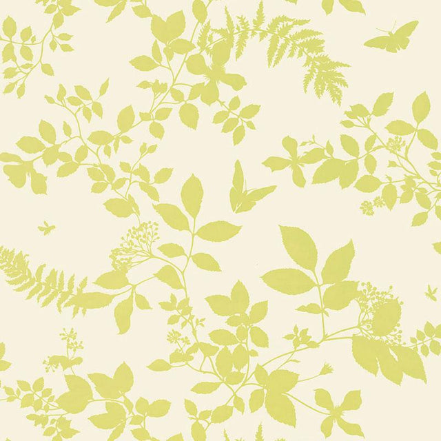 Schumacher Shadow Vine Chartreuse Wallpaper