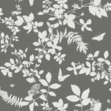 Schumacher Shadow Vine Charcoal Wallpaper