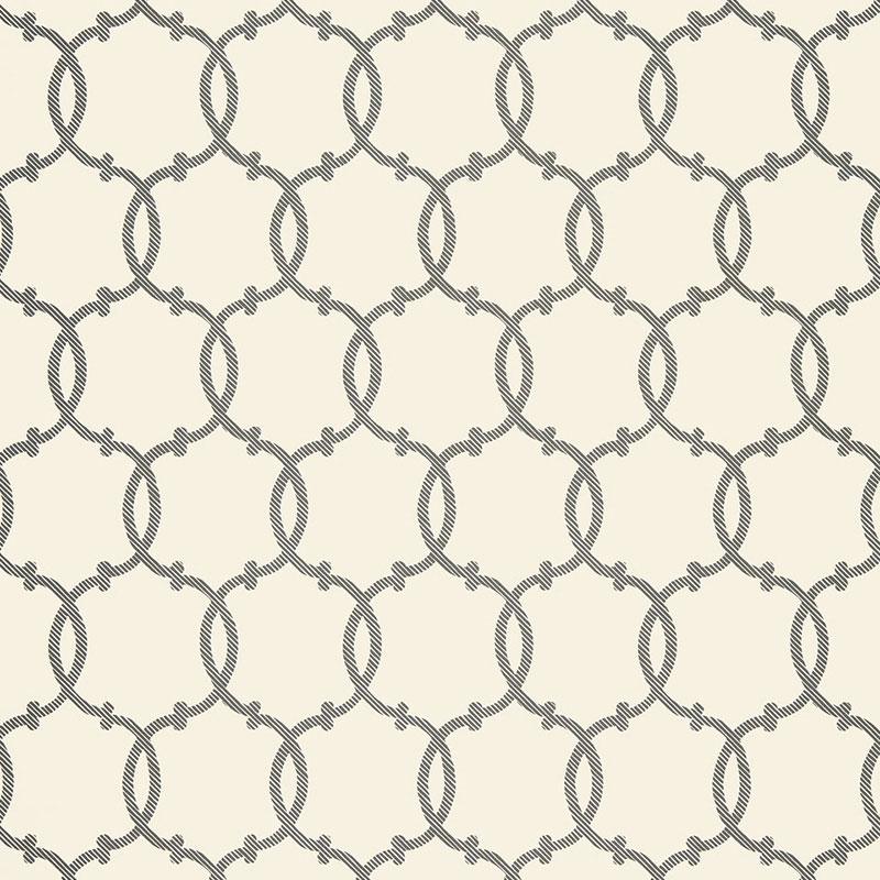 Schumacher Tracery Charcoal Wallpaper