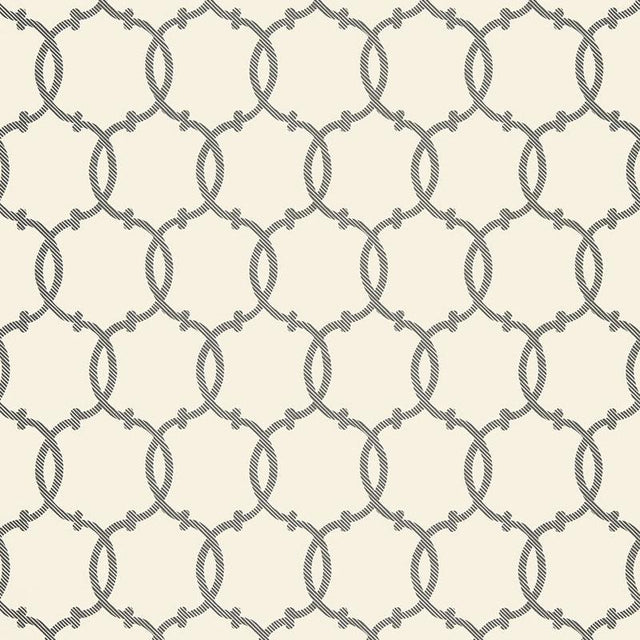 Schumacher Tracery Charcoal Wallpaper
