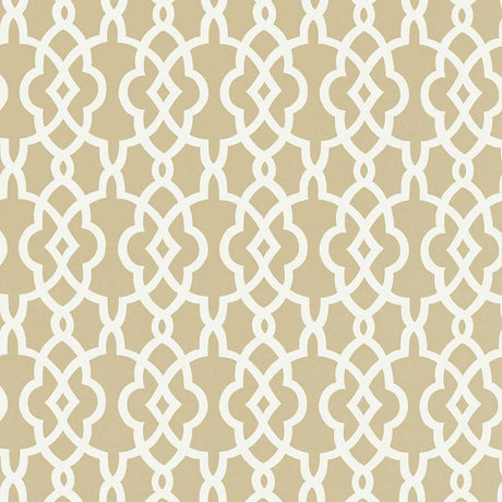 Schumacher Summer Palace Fret Sand Wallpaper