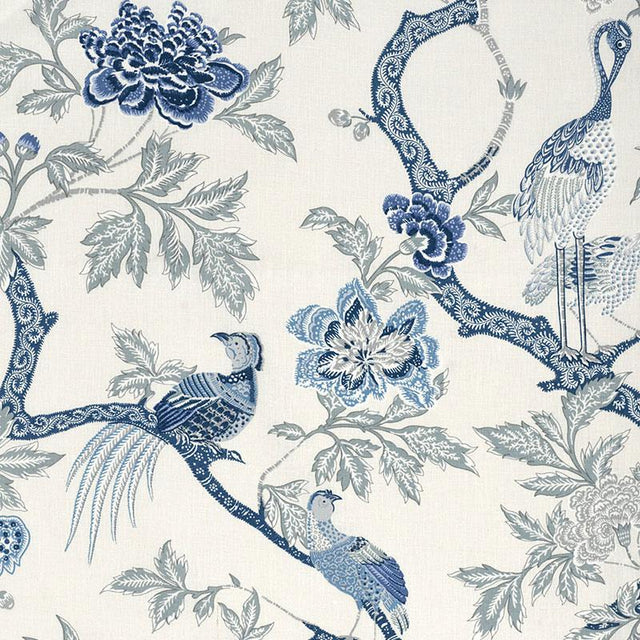 Schumacher Arbre Chinois Porcelain Fabric