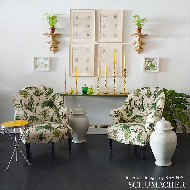 Schumacher Les Fougeres Spring Fabric