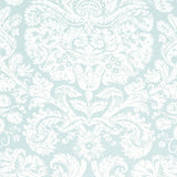 Schumacher Barresa Damask Aqua Fabric