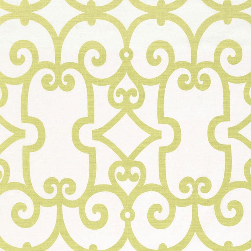 Schumacher Manor Gate Aloe Fabric