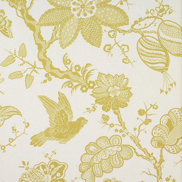 Schumacher Bali Vine Chartreuse Fabric