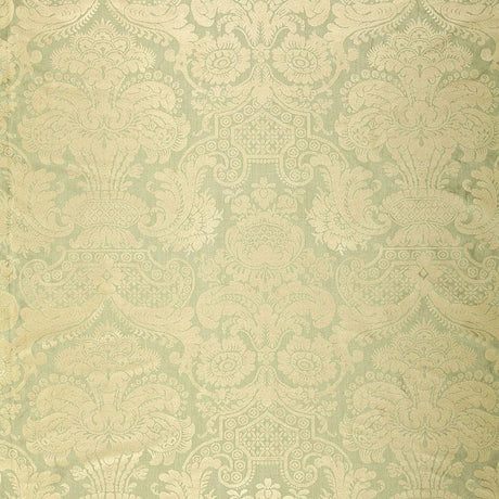 Schumacher Padova Damask Print Sea Glass Fabric