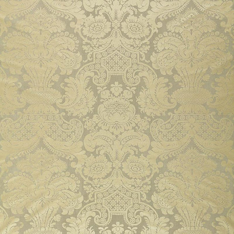 Schumacher Padova Damask Print Mercury Fabric
