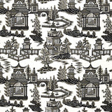 Schumacher Nanjing Smoke Fabric