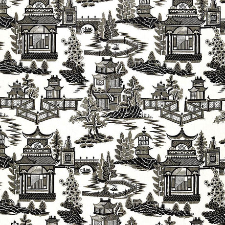 Schumacher Nanjing Smoke Fabric