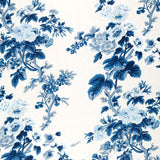 Schumacher Pyne Hollyhock Indigo Fabric