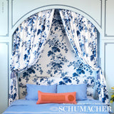 Schumacher Pyne Hollyhock Indigo Fabric