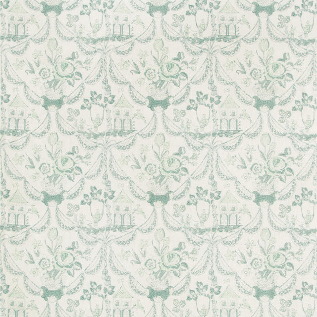 Brunschwig & Fils BIRD & SWING HB AQUA Fabric