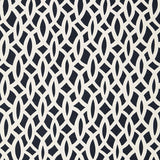 Schumacher Chain Link Navy Fabric
