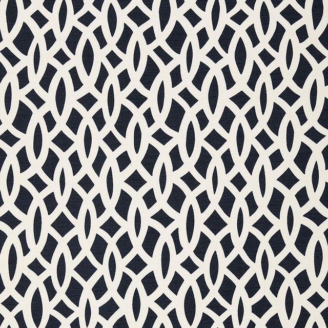Schumacher Chain Link Navy Fabric