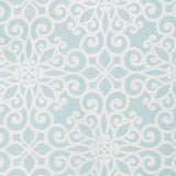 Schumacher Rosegate Embroidered Print Aquamarine Fabric
