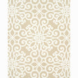 Schumacher Rosegate Embroidered Print Flax Fabric