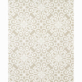 Schumacher Rosegate Embroidered Print Pumice Fabric