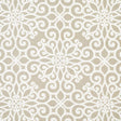 Schumacher Rosegate Embroidered Print Pumice Fabric