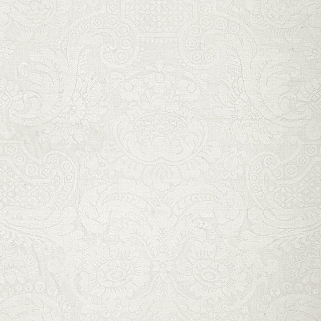 Schumacher Padova Damask Natural Ivory Fabric