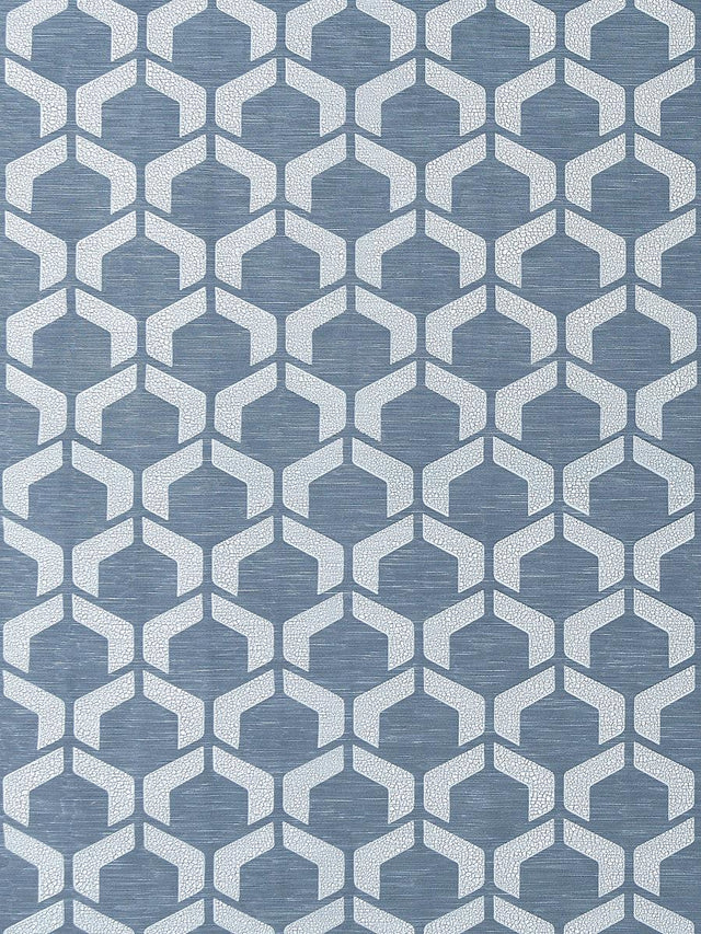 Scalamandre Craquele Blue Storm Fabric