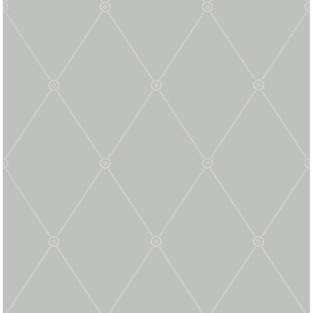 Cole & Son Large Georgian Rope Trellis Grey Wallpaper