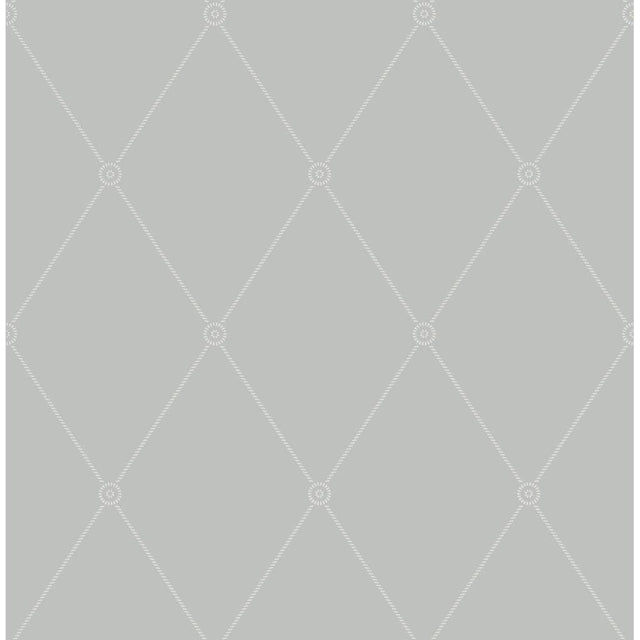 Cole & Son LARGE GEORGIAN ROPE TRELLIS GREY Wallpaper