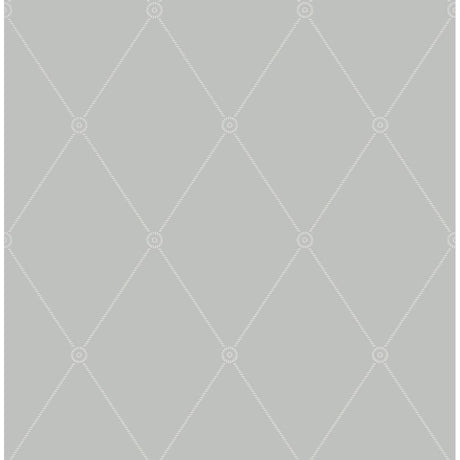 Cole & Son LARGE GEORGIAN ROPE TRELLIS GREY Wallpaper