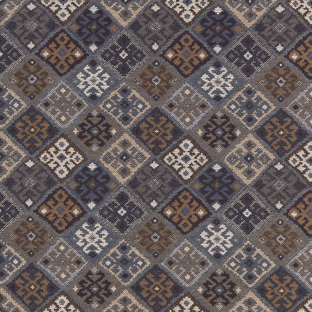 Schumacher Kilim Weave Denim Fabric