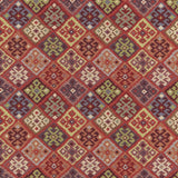Schumacher Kilim Weave Carmine Fabric