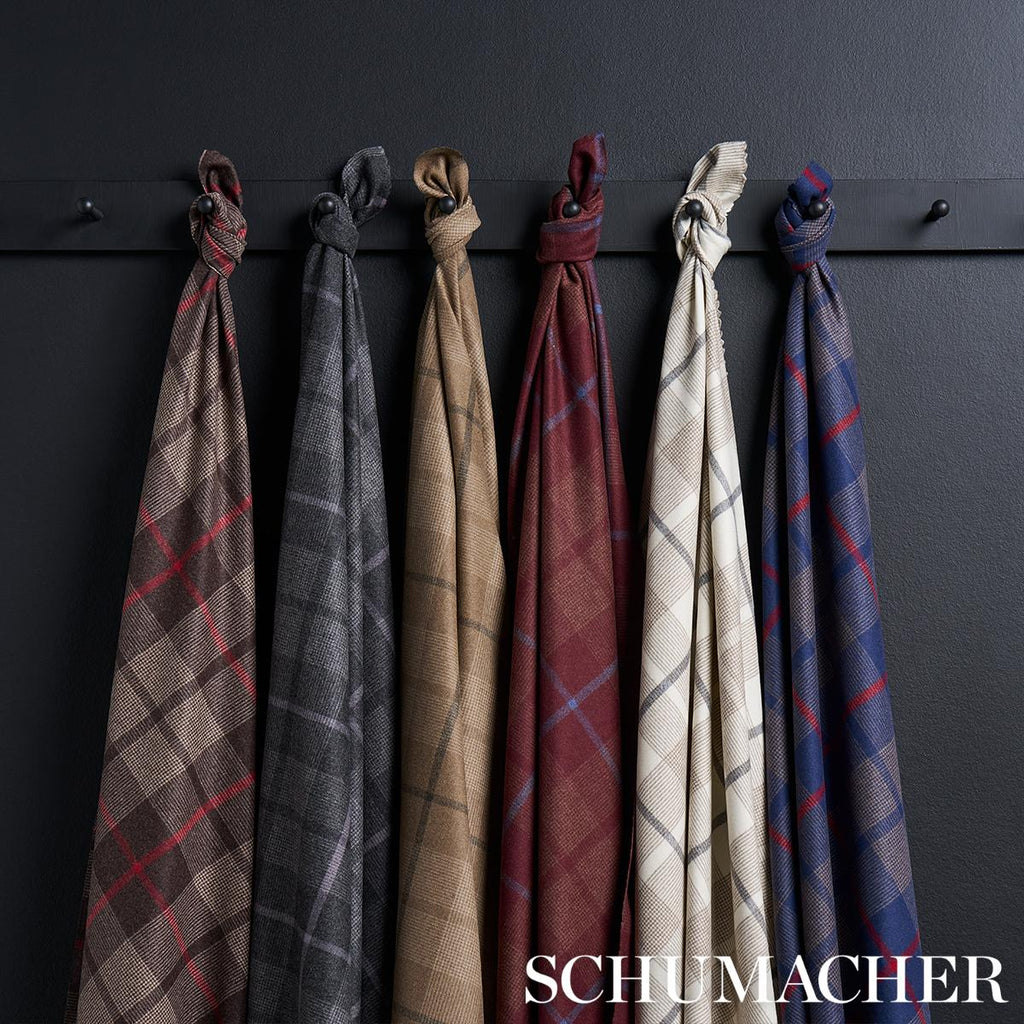 Schumacher Montana Wool Plaid Buckskin Fabric