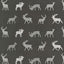 Schumacher Caribou Embroidery Charcoal Fabric