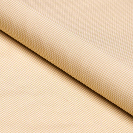 Schumacher Dalton Silk Gingham Sand Fabric