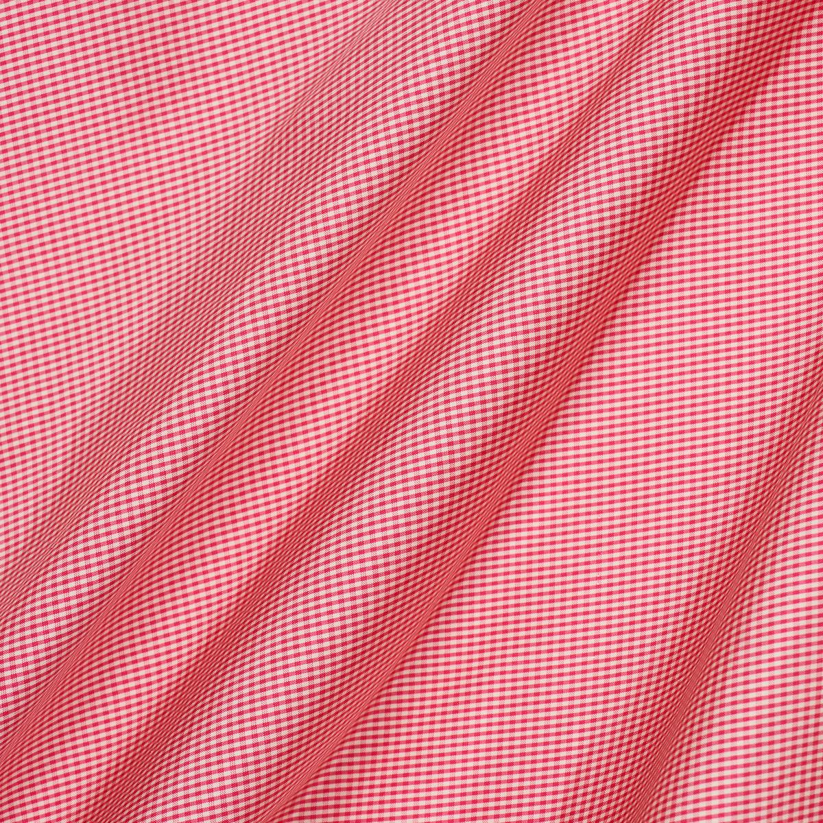 Schumacher Dalton Silk Gingham Cerise Fabric