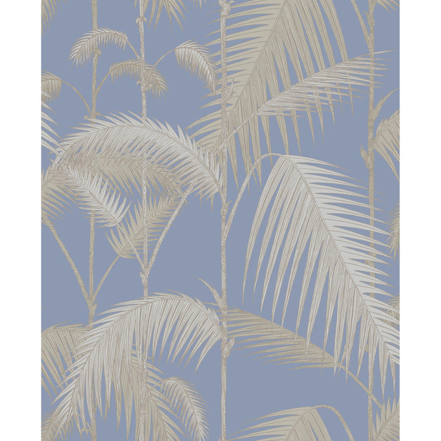 Cole & Son PALM JUNGLE STRAW & BLUE Wallpaper
