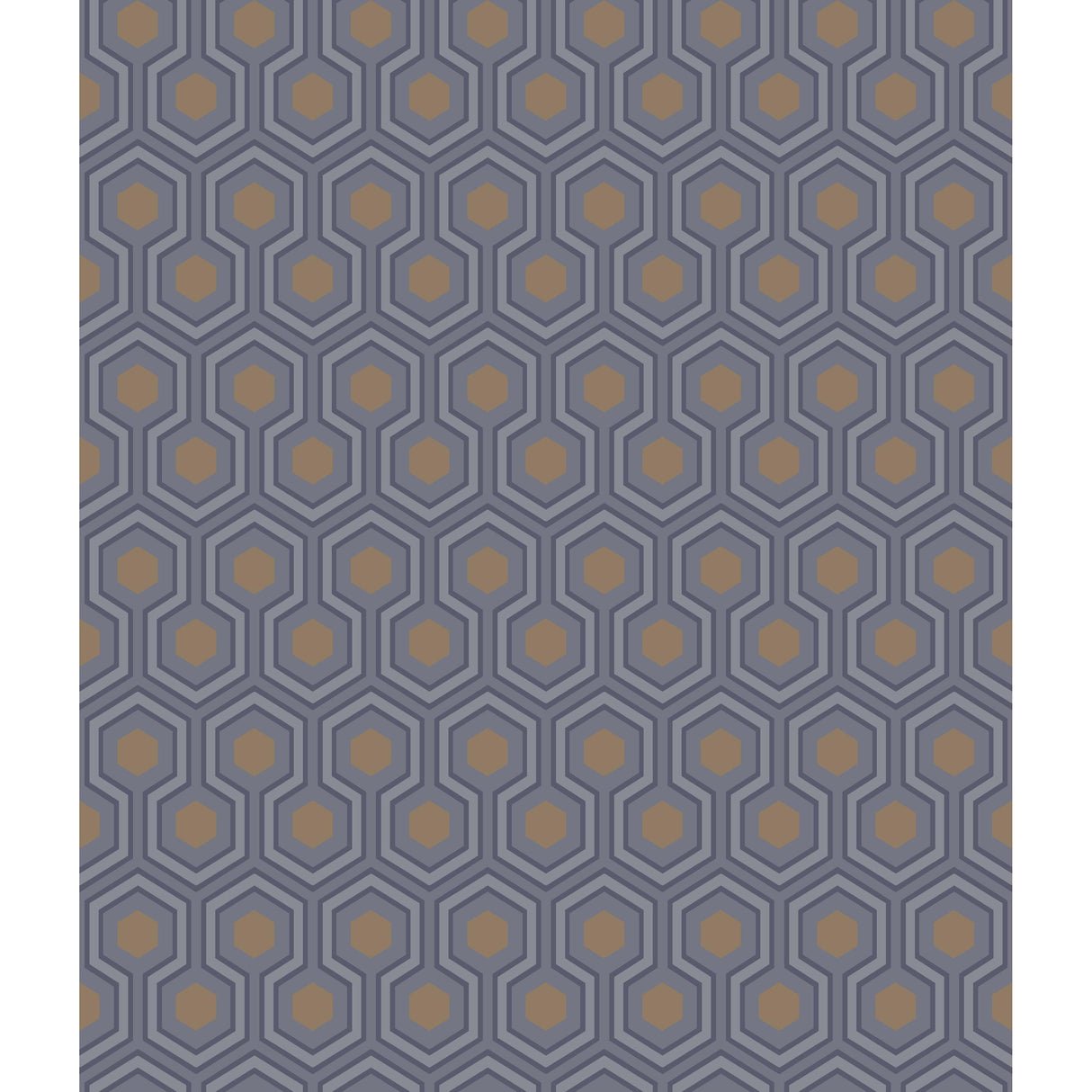Cole & Son HICKS HEXAGON DK GRY/BRONZ Wallpaper