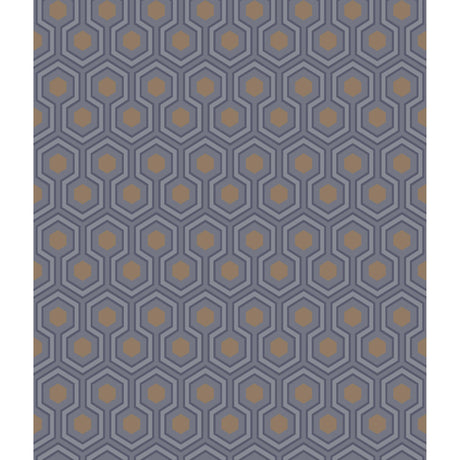 Cole & Son HICKS HEXAGON DK GRY/BRONZ Wallpaper