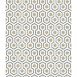 Cole & Son HICKS HEXAGON GILVER/WT/BK Wallpaper