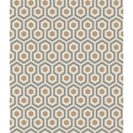 Cole & Son HICKS HEXAGON GOLD/TAUPE Wallpaper