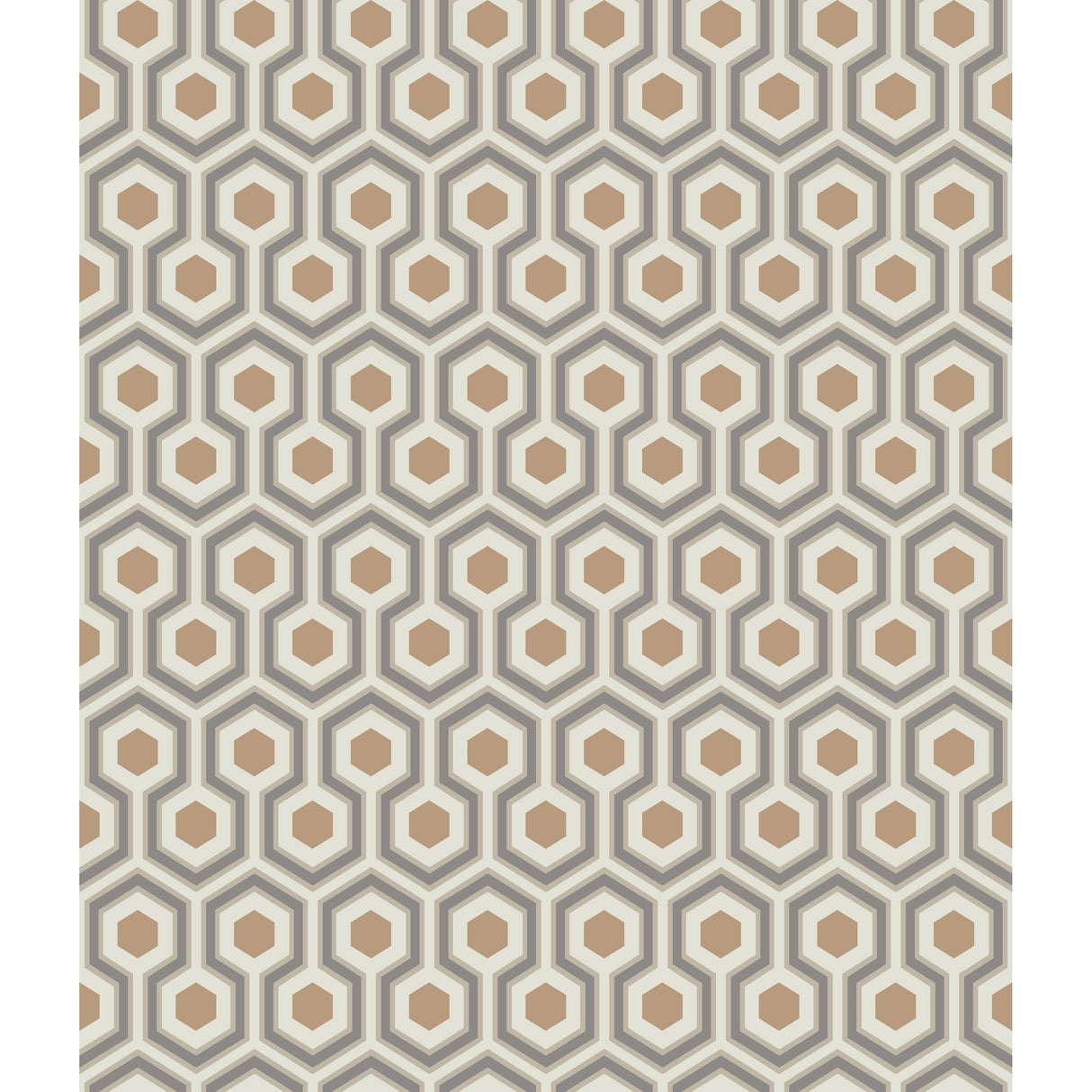 Cole & Son HICKS HEXAGON GOLD/TAUPE Wallpaper